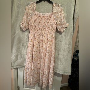 Floral summer dress - Midi - XL - light pink - Never worn/NWOT